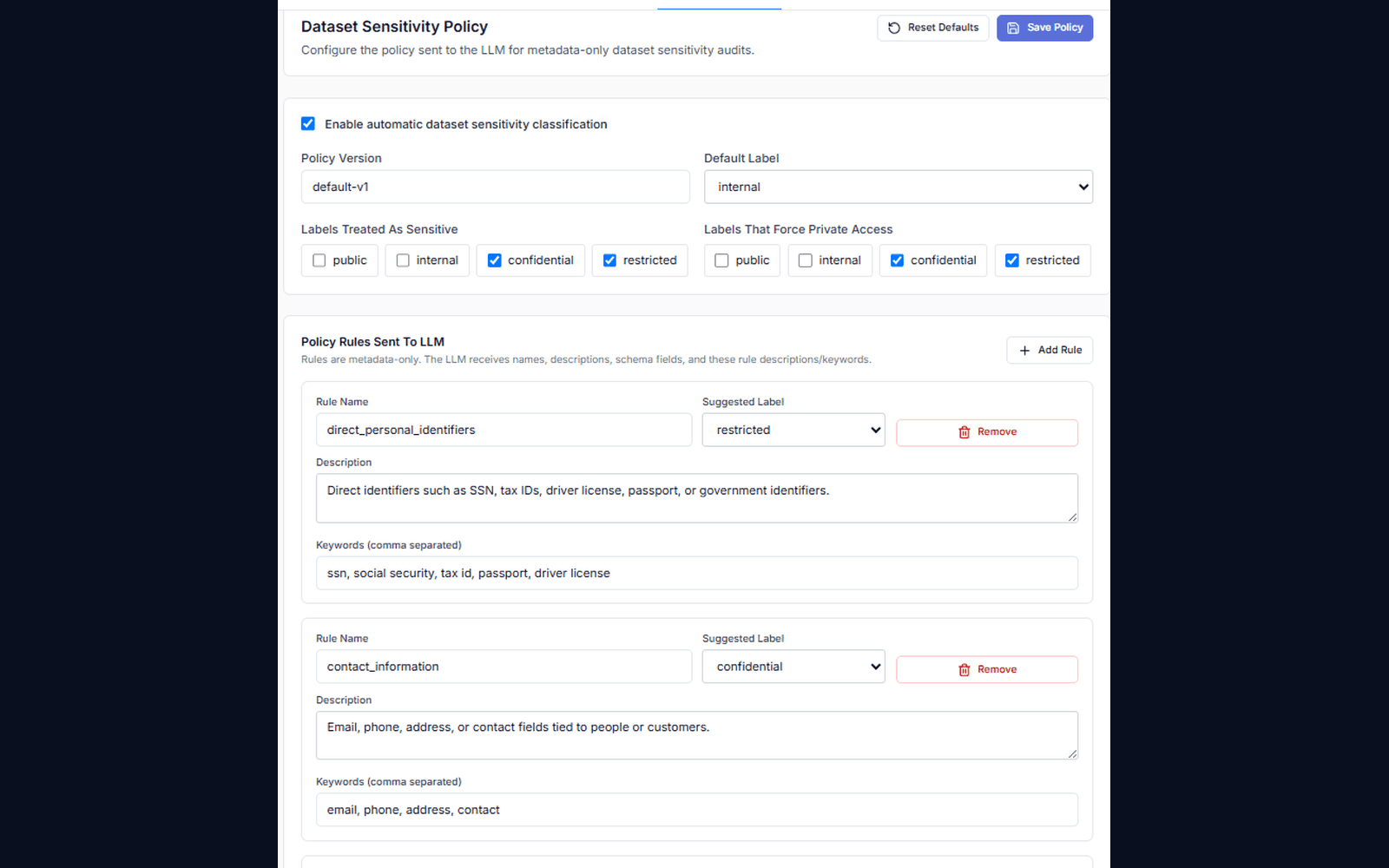 Set boundaries for AI data access